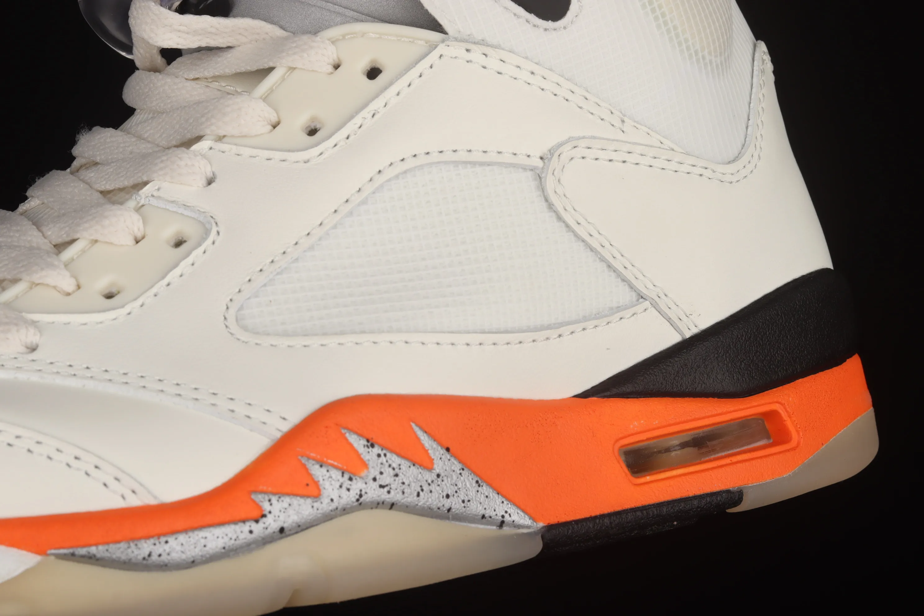 All categories Air Jordan Jordan series basketball shoes Air Jordan 5 pure original version Air Jordan 5 "Total Orange" AJ5 Joe 5 white buckle DC1060-100
